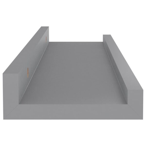 vidaXL Wall Shelves 4 pcs Gray 15.7"x3.5"x1.2" - Image 7