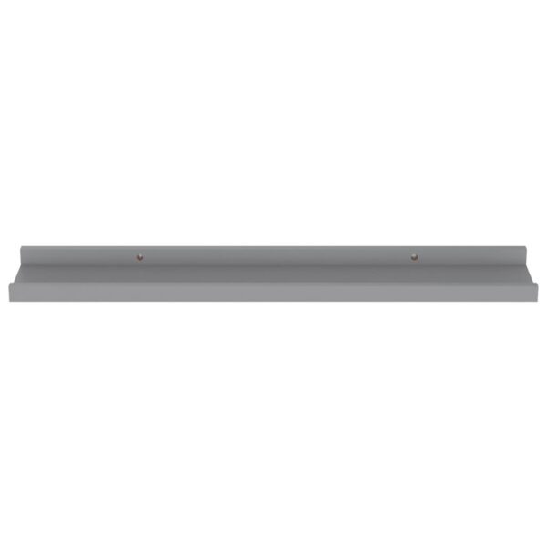 vidaXL Wall Shelves 4 pcs Gray 23.6"x3.5"x1.2" - Image 4