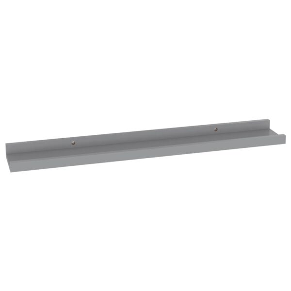 vidaXL Wall Shelves 4 pcs Gray 23.6"x3.5"x1.2" - Image 5