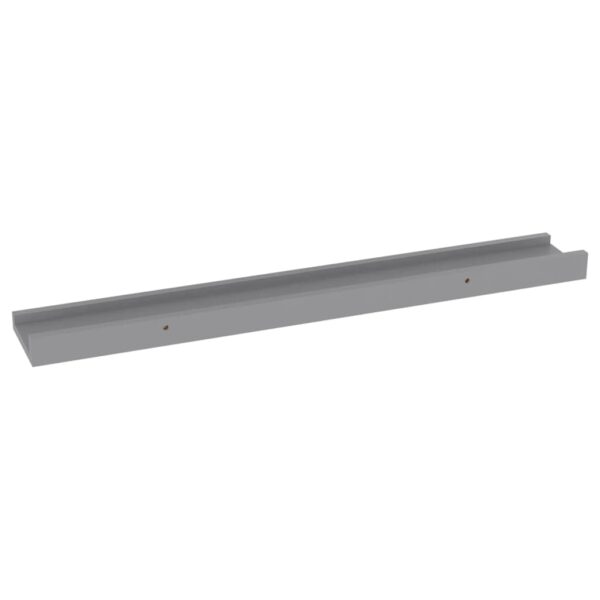 vidaXL Wall Shelves 4 pcs Gray 23.6"x3.5"x1.2" - Image 6