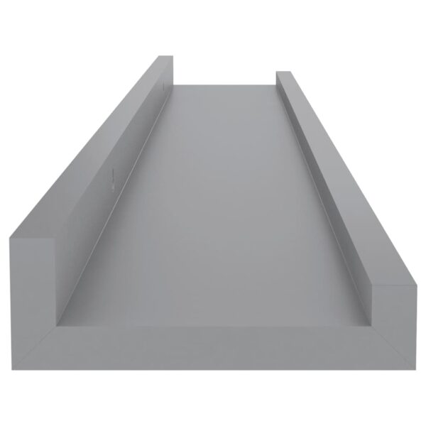 vidaXL Wall Shelves 4 pcs Gray 23.6"x3.5"x1.2" - Image 7