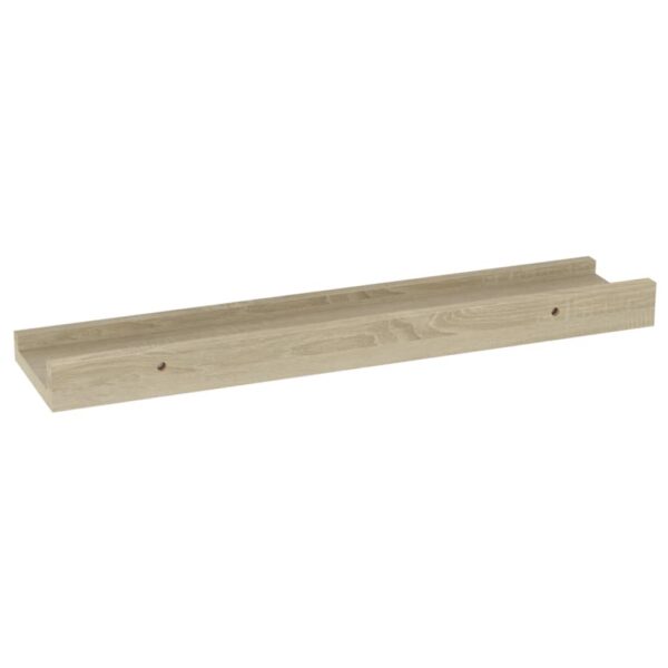 vidaXL Wall Shelves 2 pcs Sonoma Oak 15.7"x3.5"x1.2" - Image 6