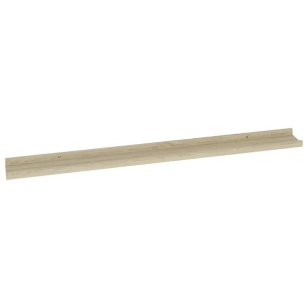 vidaXL Wall Shelves 2 pcs Sonoma Oak 39.4"x3.5"x1.2" - Image 5