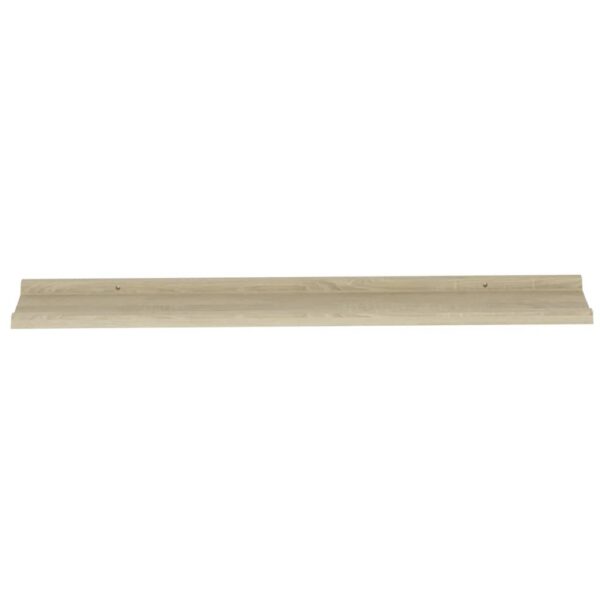 vidaXL Wall Shelves 2 pcs Sonoma Oak 39.4"x3.5"x1.2" - Image 6