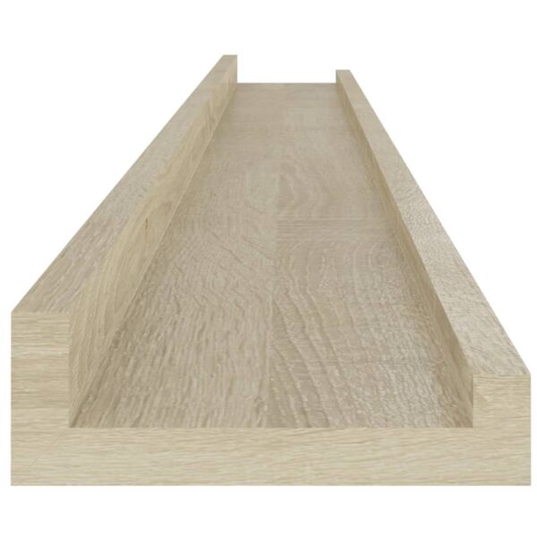 vidaXL Wall Shelves 2 pcs Sonoma Oak 39.4"x3.5"x1.2" - Image 8