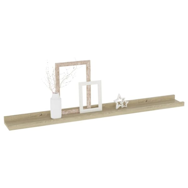 vidaXL Wall Shelves 4 pcs Sonoma Oak 31.5"x3.5"x1.2" - Image 3