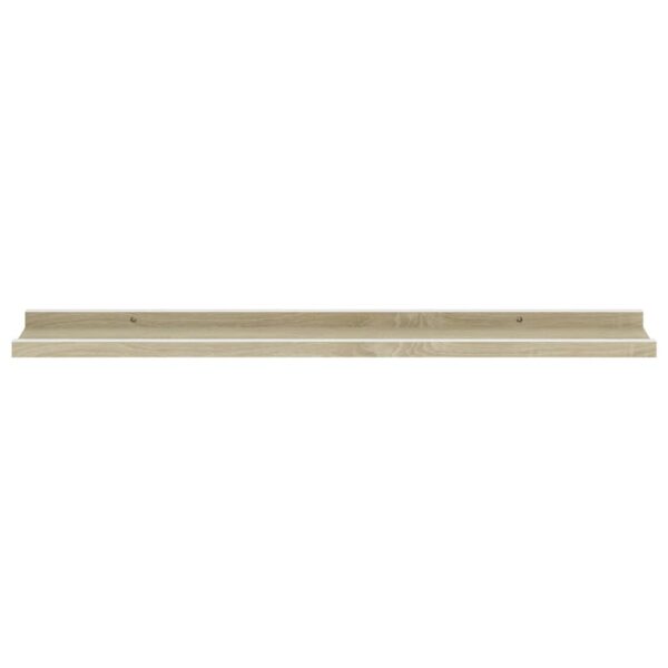 vidaXL Wall Shelves 4 pcs White and Sonoma Oak 31.5"x3.5"x1.2" - Image 5