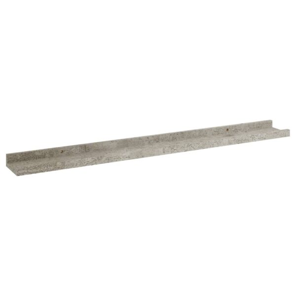 vidaXL Wall Shelves 2 pcs Concrete Gray 31.5"x3.5"x1.2" - Image 4