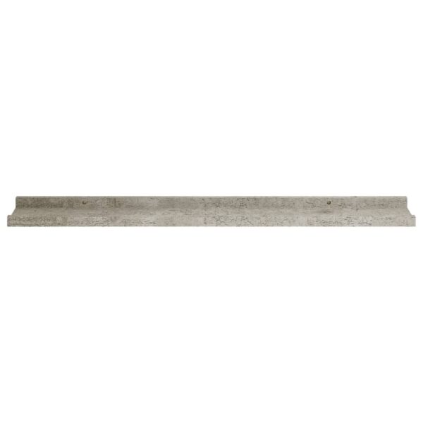 vidaXL Wall Shelves 2 pcs Concrete Gray 31.5"x3.5"x1.2" - Image 5