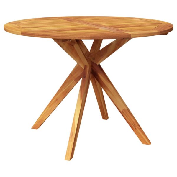 vidaXL Patio Table 43.3"x43.3"x29.5" Solid Wood Acacia - Image 2