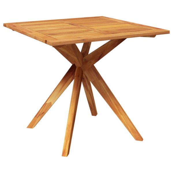 vidaXL Patio Table 33.5"x33.5"x29.5" Solid Wood Acacia - Image 2