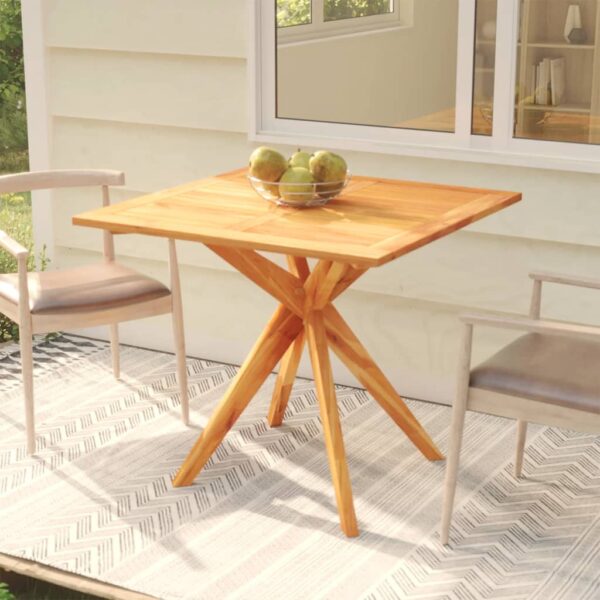 vidaXL Patio Table 33.5"x33.5"x29.5" Solid Wood Acacia