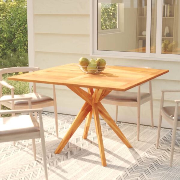 vidaXL Patio Table 43.3"x43.3"x29.5" Solid Wood Acacia