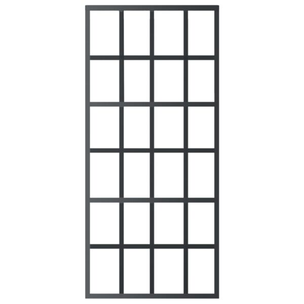 vidaXL Sliding Door ESG Glass and Aluminum 35.4"x80.7" Black - Image 3