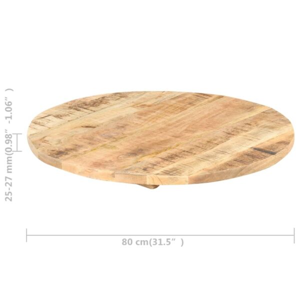 vidaXL Table Top Ã˜31.5"x(1"-1.1") Solid Mango Wood - Image 4