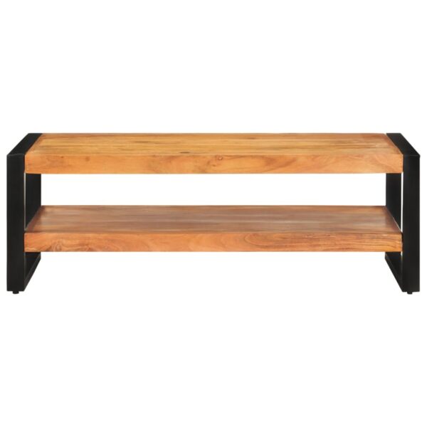 vidaXL Coffee Table 47.2"x23.6"x15.7" Solid Acacia Wood - Image 2