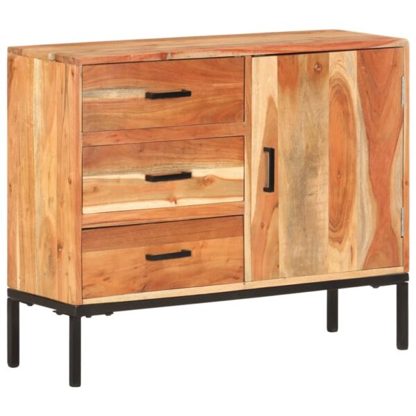 vidaXL Sideboard 34.6"x11.8"x28.7" Solid Acacia Wood - Image 10