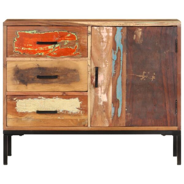 vidaXL Sideboard 34.6"x11.8"x28.7" Solid Reclaimed Wood - Image 2