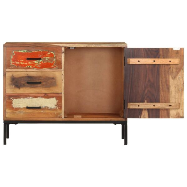 vidaXL Sideboard 34.6"x11.8"x28.7" Solid Reclaimed Wood - Image 4