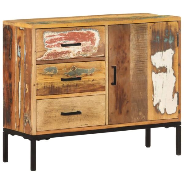 vidaXL Sideboard 34.6"x11.8"x28.7" Solid Reclaimed Wood - Image 10