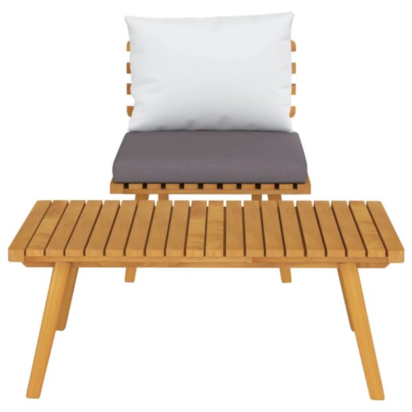 vidaXL 2 Piece Patio Lounge Set with Cushions Solid Acacia Wood - Image 3