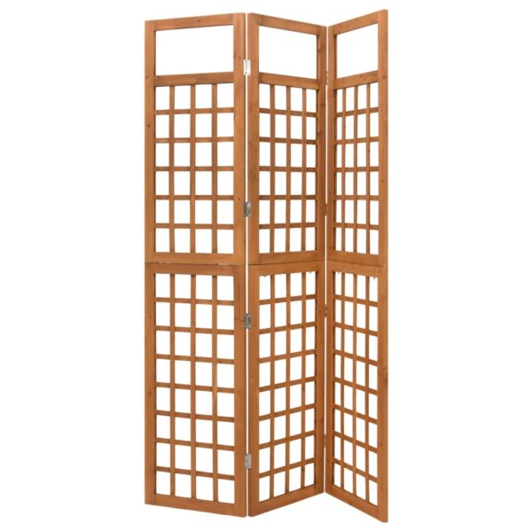 vidaXL 3-Panel Room Divider/Trellis Solid Fir Wood 47.6"x71.1"