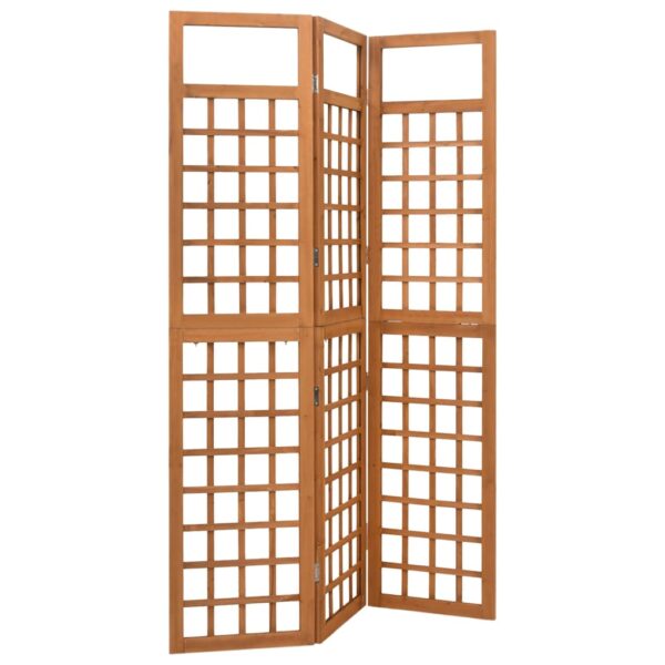 vidaXL 3-Panel Room Divider/Trellis Solid Fir Wood 47.6"x71.1" - Image 3