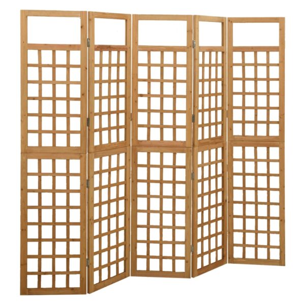 vidaXL 5-Panel Room Divider/Trellis Solid Fir Wood 79.3"x70.9"