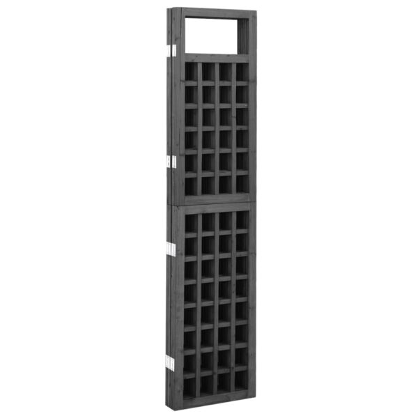 vidaXL 3-Panel Room Divider/Trellis Solid Fir Wood Black 47.6"x70.9" - Image 4