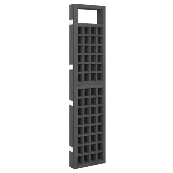 vidaXL 5-Panel Room Divider/Trellis Solid Fir Wood Black 79.3"x70.9" - Image 4