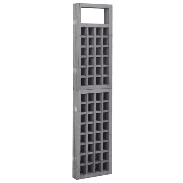 vidaXL 3-Panel Room Divider/Trellis Solid Fir Wood Gray 47.6"x70.9" - Image 4