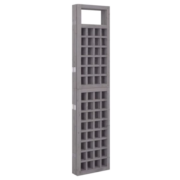 vidaXL 5-Panel Room Divider/Trellis Solid Fir Wood Gray 79.3"x70.9" - Image 4