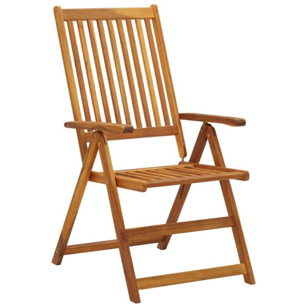 vidaXL Folding Patio Chairs 8 pcs Solid Acacia Wood - Image 2