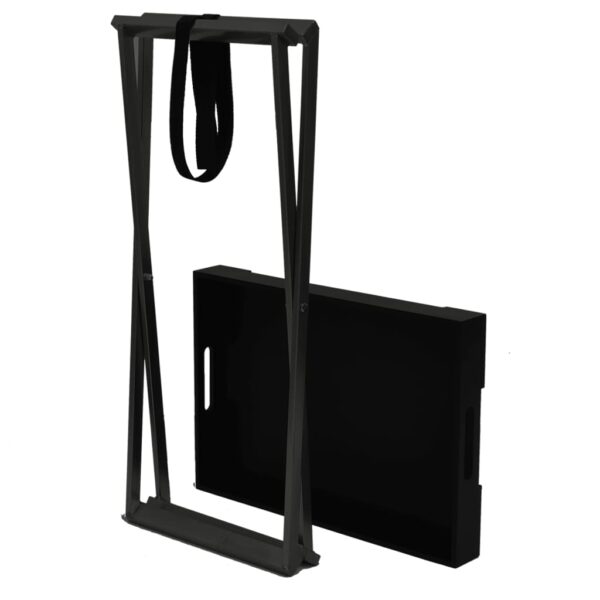 vidaXL Folding Table Black 18.9"x13.4"x24" MDF - Image 5