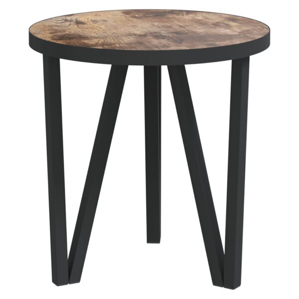 vidaXL Tea Table Black and Yellow Ã˜13.8" MDF - Image 2