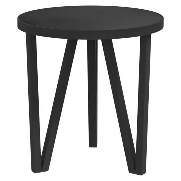 vidaXL Tea Table Black Ã˜13.8" MDF - Image 2