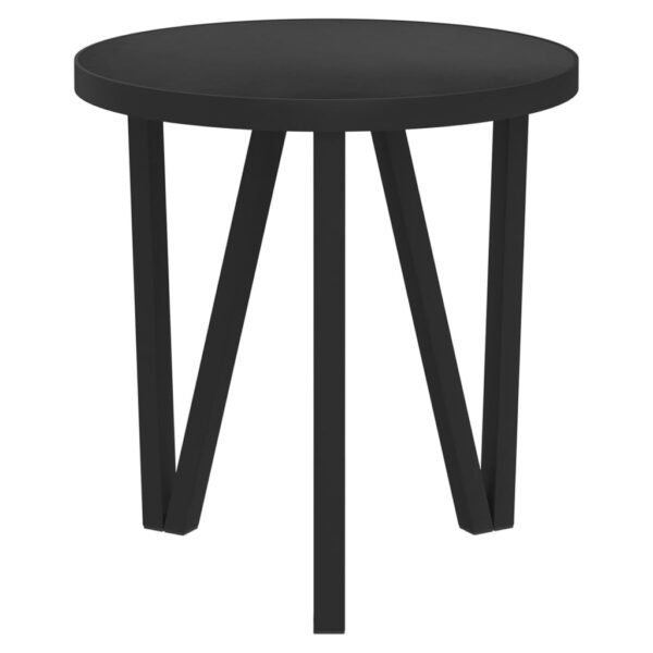 vidaXL Tea Table Black Ã˜13.8" MDF - Image 3