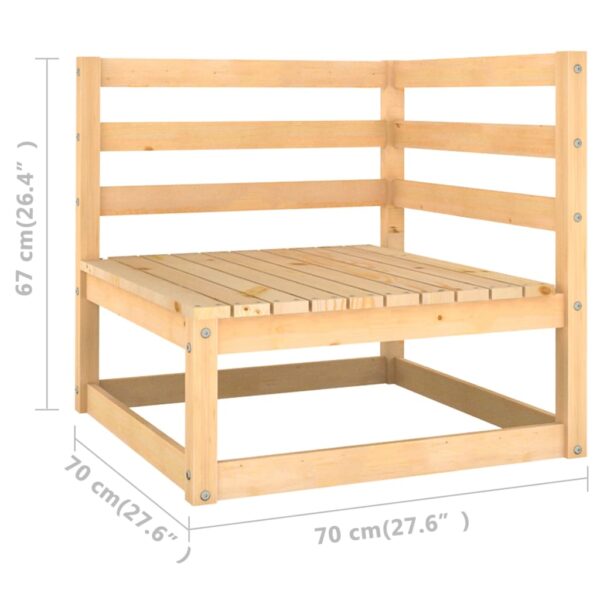 vidaXL 4 Piece Patio Lounge Set with Cushions Solid Wood Pine - Image 8