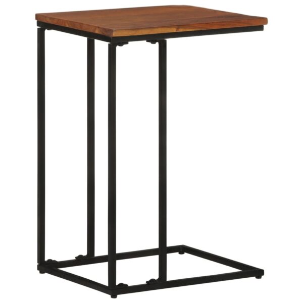 vidaXL Side Table 13.8"x17.7"x25.6" Solid Acacia Wood - Image 11