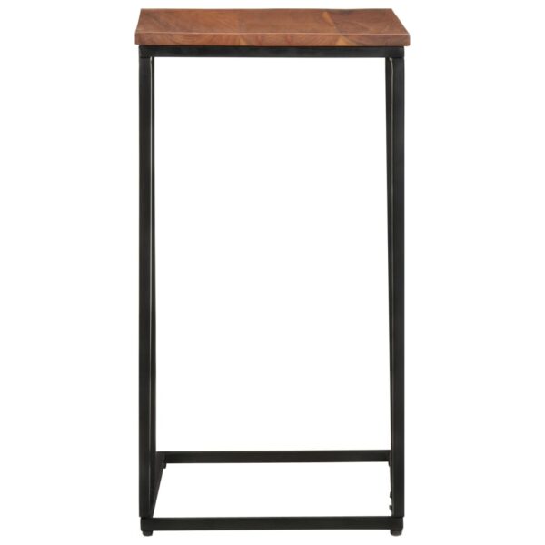 vidaXL Side Table 13.8"x17.7"x25.6" Solid Acacia Wood - Image 3