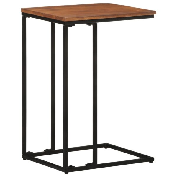 vidaXL Side Table 13.8"x17.7"x25.6" Solid Acacia Wood - Image 8