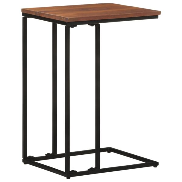 vidaXL Side Table 13.8"x17.7"x25.6" Solid Acacia Wood - Image 9