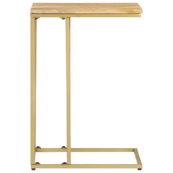 vidaXL Side Table 13.8"x17.7"x25.6" Solid Mango Wood - Image 2