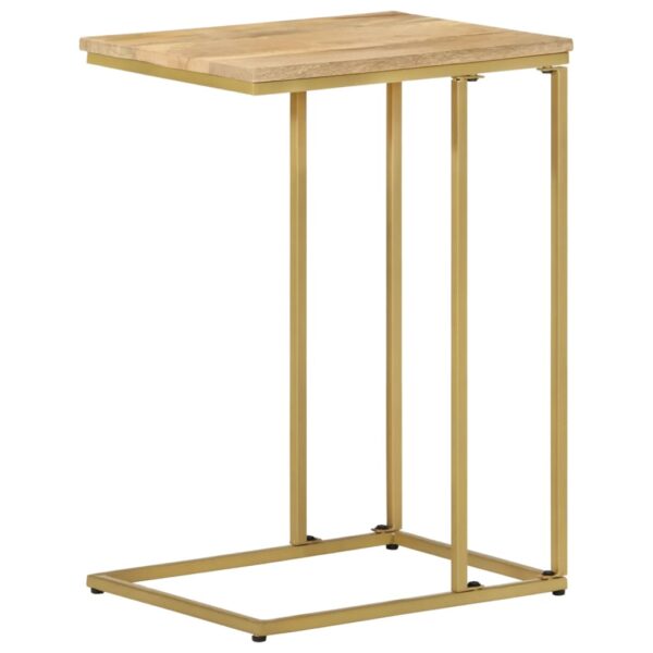 vidaXL Side Table 13.8"x17.7"x25.6" Solid Mango Wood - Image 4