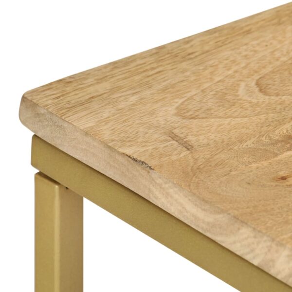 vidaXL Side Table 13.8"x17.7"x25.6" Solid Mango Wood - Image 6