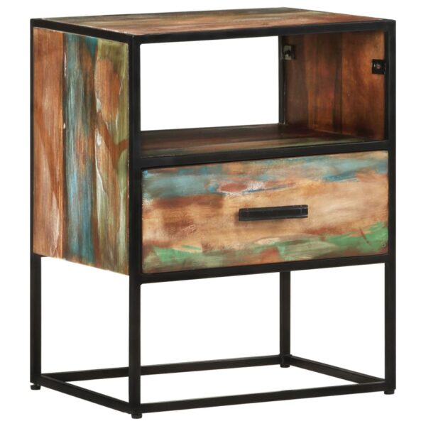 vidaXL Bed Cabinet 15.7"x11.8"x19.7" Solid Reclaimed Wood - Image 11