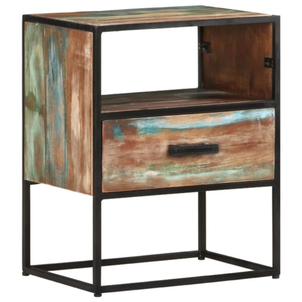 vidaXL Bed Cabinet 15.7"x11.8"x19.7" Solid Reclaimed Wood - Image 9