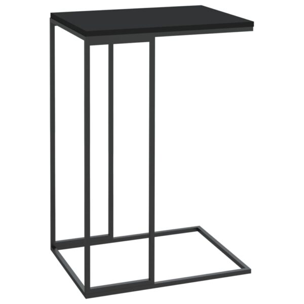 vidaXL Side Table Black 15.7"x11.8"x23.2" Engineered Wood - Image 2