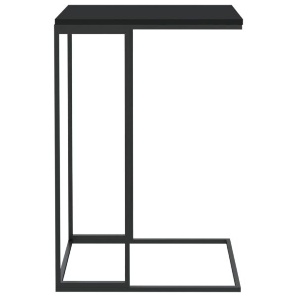 vidaXL Side Table Black 15.7"x11.8"x23.2" Engineered Wood - Image 3