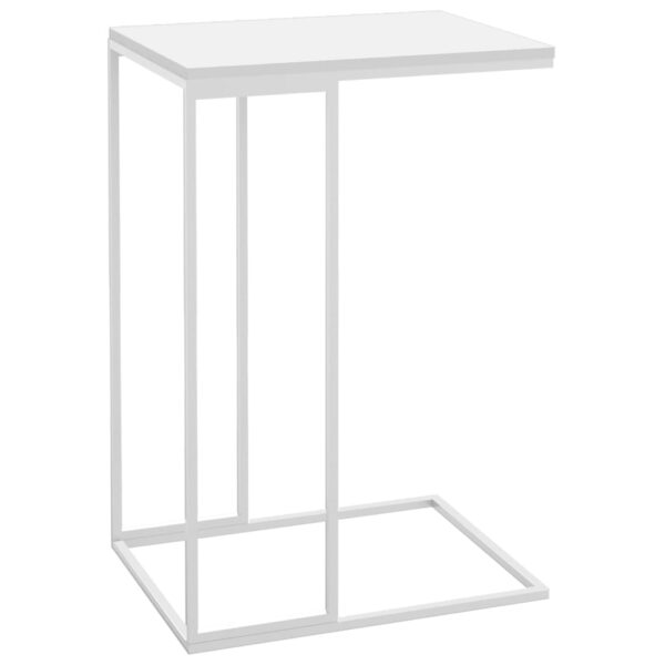 vidaXL Side Table White 15.7"x11.8"x23.2" Engineered Wood - Image 2